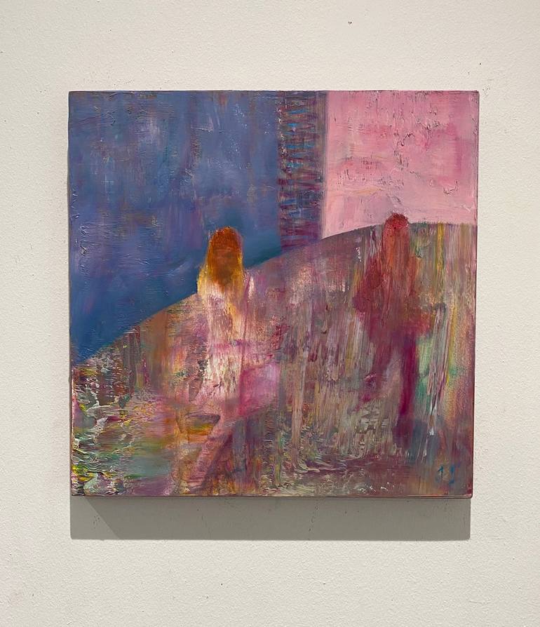 Original Abstract People Painting by Julie Cross