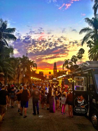 Sunset over Friday Night Food Trucks - Limited Edition 1 of 20 thumb