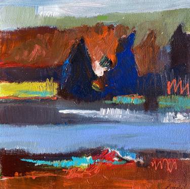 Original Abstract Landscape Painting by Lucie Michel