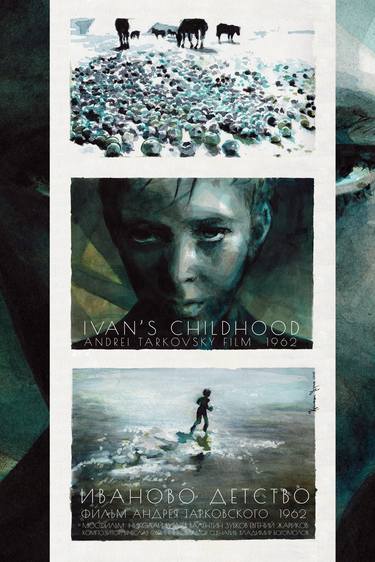 Ivan's Childhood, Andrei Tarkovsky 3 scenes film poster thumb