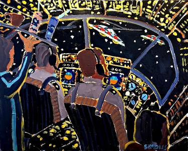 Print of Expressionism Airplane Paintings by Brian Simons