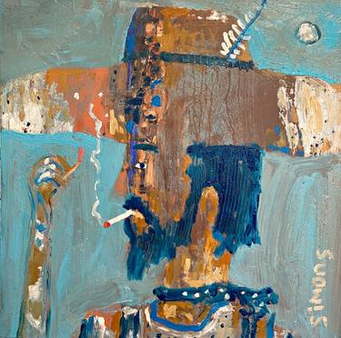 Original Abstract Portrait Painting by Brian Simons