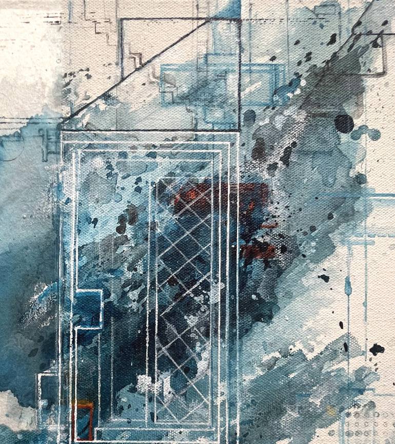 Original Abstract Expressionism Architecture Painting by Tijana Knezevic