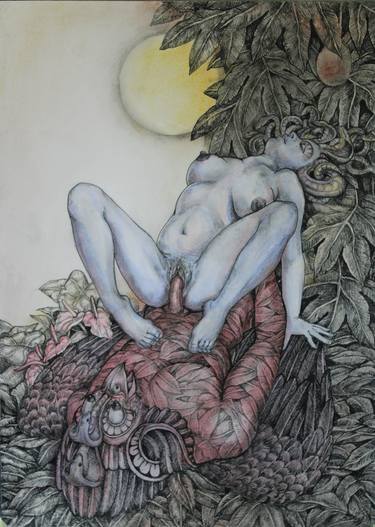 Print of Erotic Paintings by Malika Sanjeevani