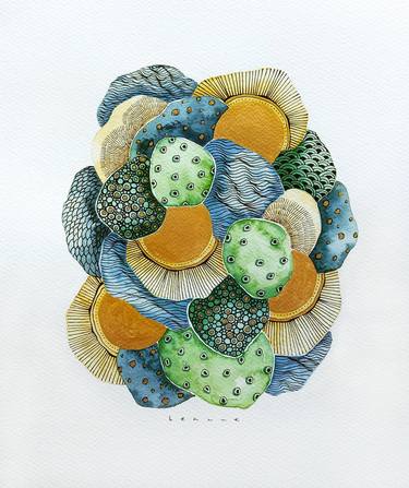 Print of Abstract Patterns Mixed Media by Leanne Buskermolen