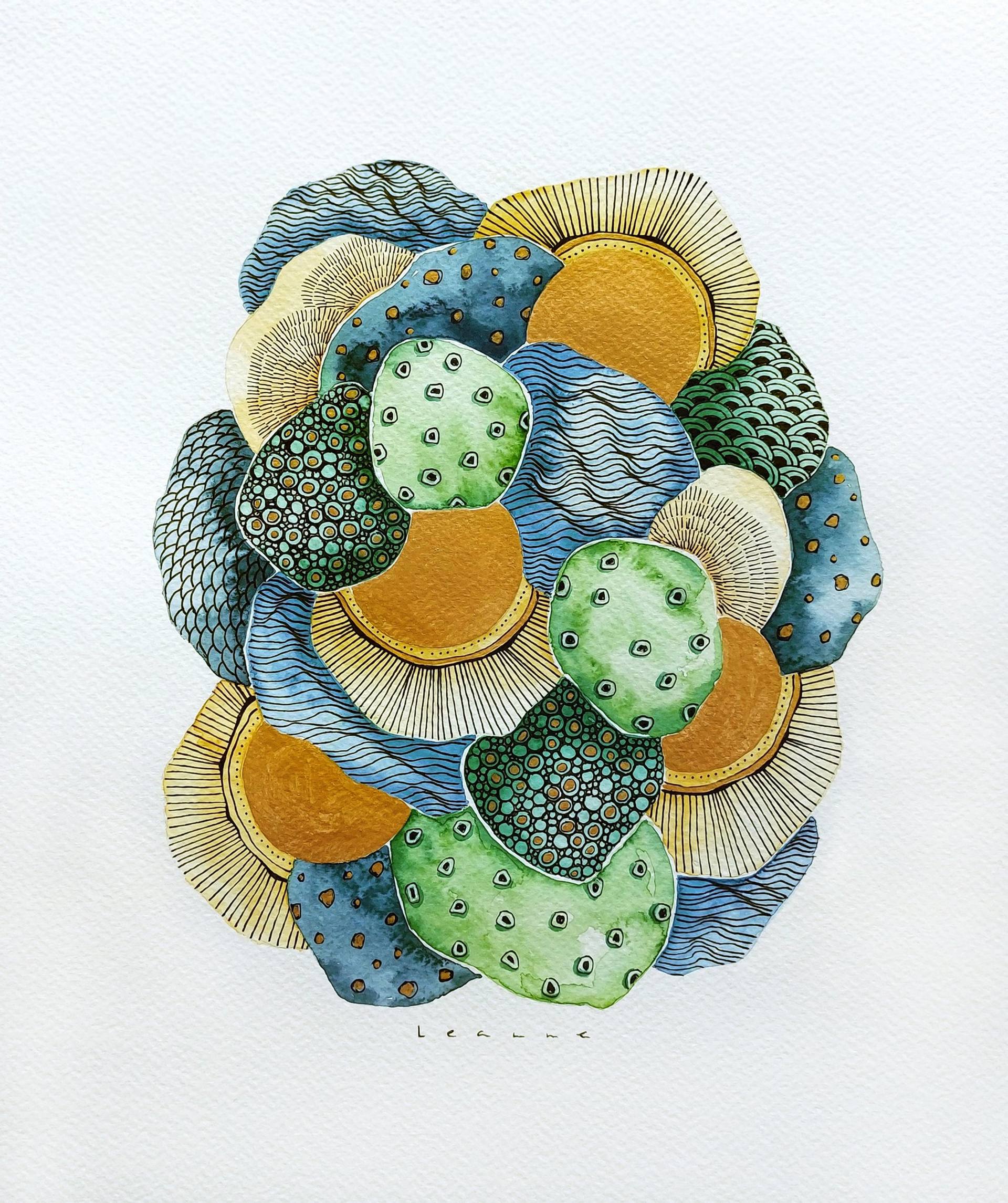Ocean Elements 2 Mixed Media by Leanne Buskermolen | Saatchi Art