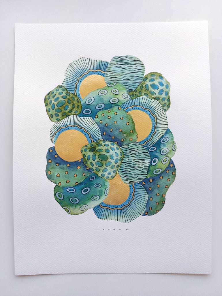 Original Illustration Abstract Mixed Media by Leanne Buskermolen