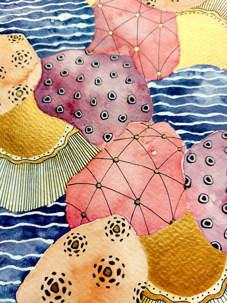 Original Illustration Abstract Mixed Media by Leanne Buskermolen