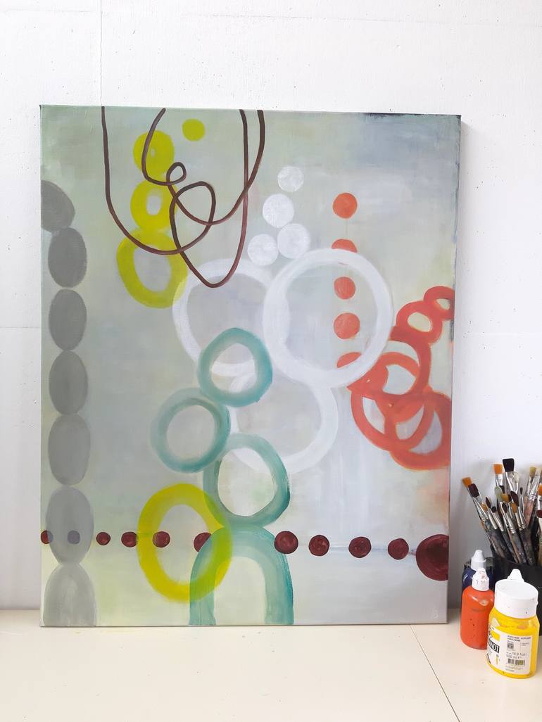 Original Conceptual Abstract Painting by Leanne Buskermolen