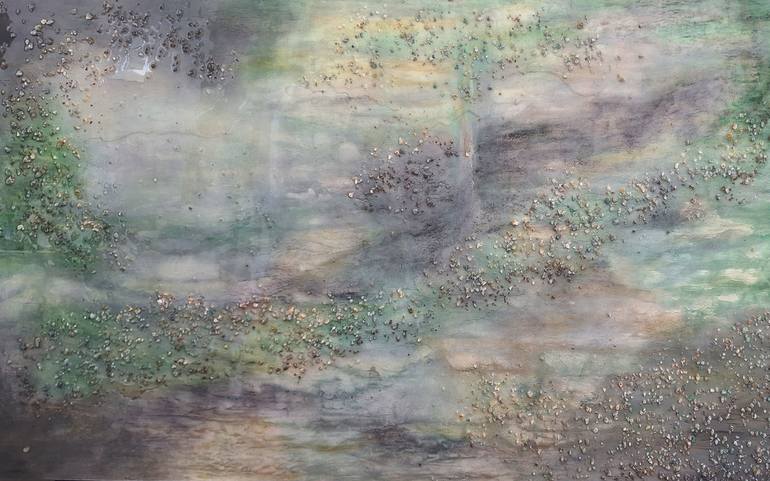 Original Abstract Nature Mixed Media by Rina Ritzi