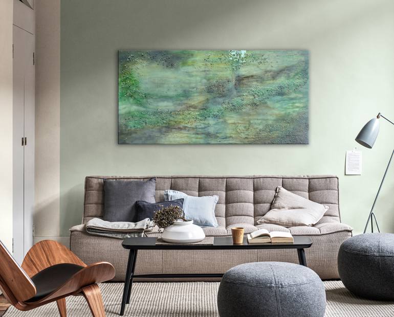 Original Abstract Nature Mixed Media by Rina Ritzi