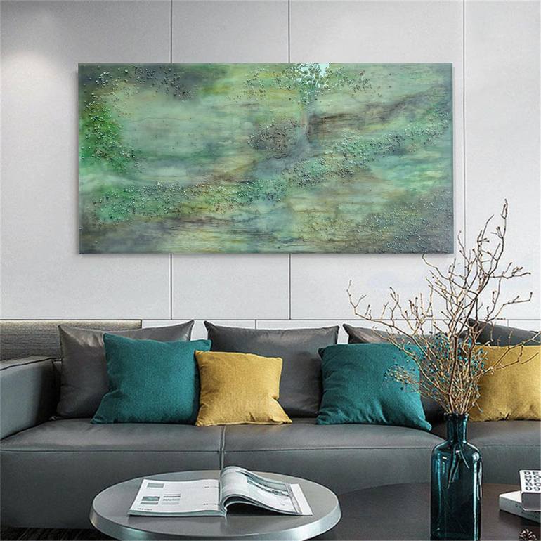 Original Abstract Nature Mixed Media by Rina Ritzi