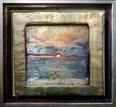 Print of Seascape Mixed Media by Nancy Fruchtman