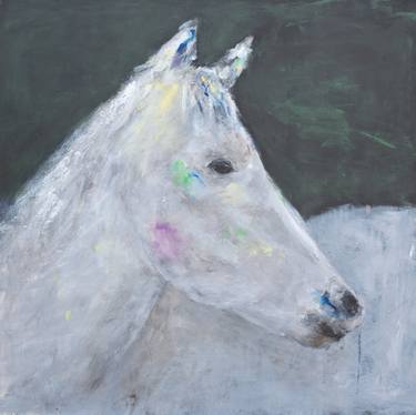 Original Abstract Horse Paintings by S H Khan