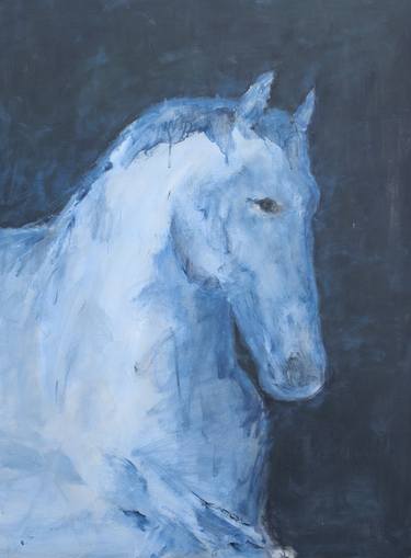 Original Abstract Horse Paintings by S H Khan