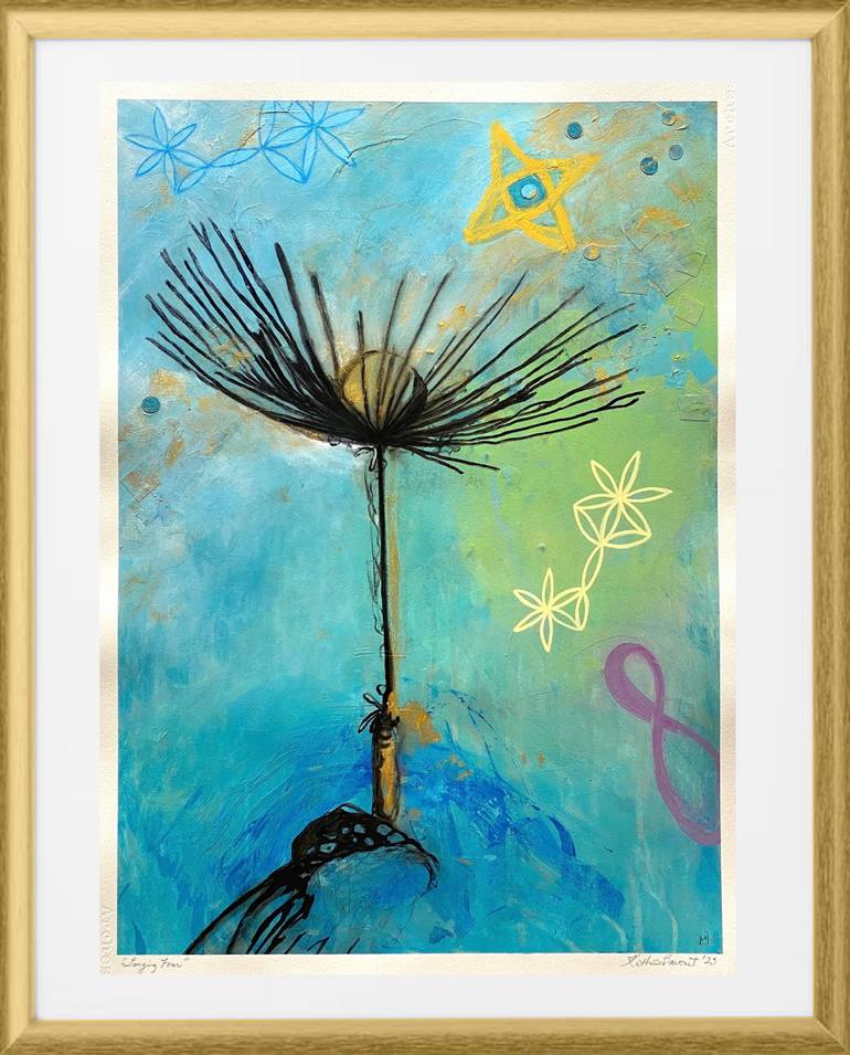 Original Contemporary Botanic Mixed Media by Katherine Baronet