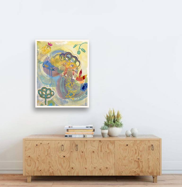 Original Abstract Garden Painting by Katherine Baronet
