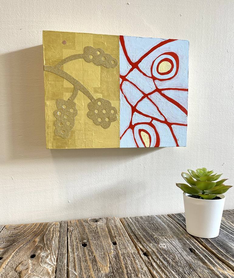 Original Abstract Floral Painting by Katherine Baronet