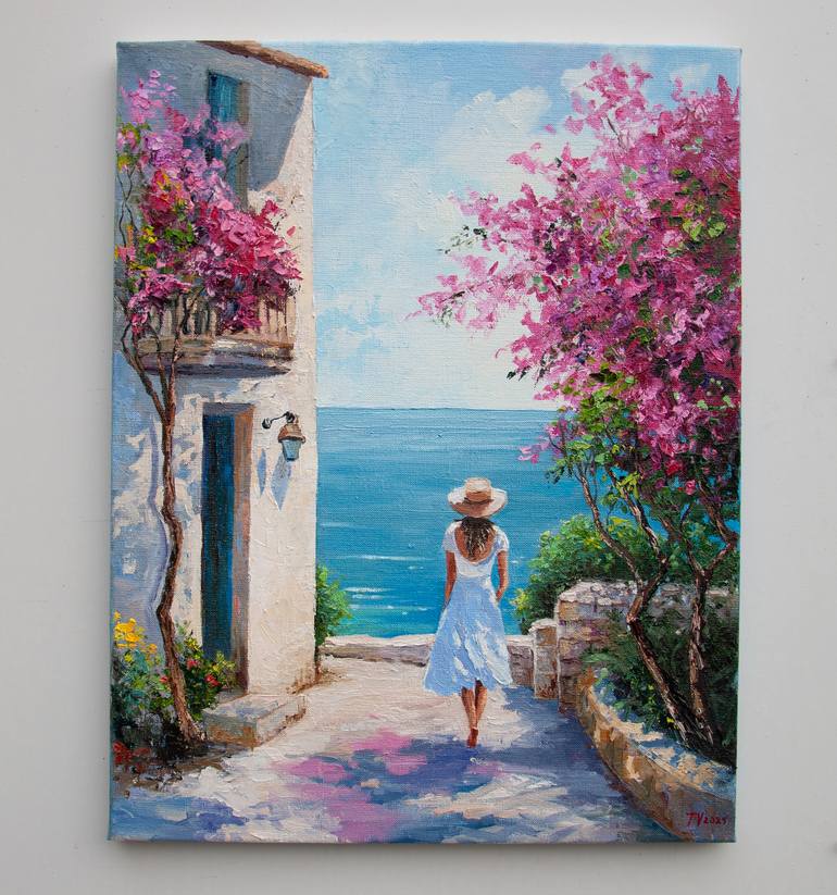 Original Expressionism Landscape Painting by Tetyana Vysochynska