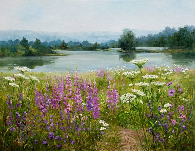 Original Impressionism Landscape Painting by Tetyana Vysochynska
