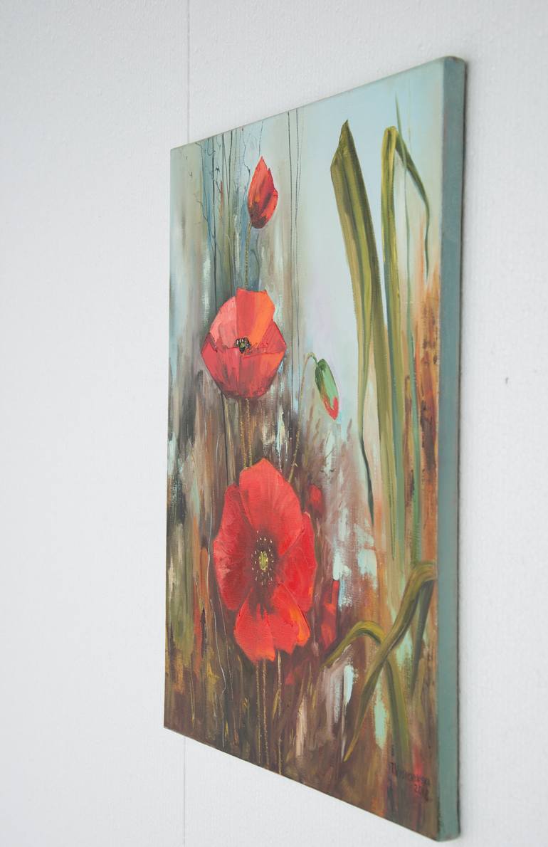 Original Expressionism Floral Painting by Tetyana Vysochynska