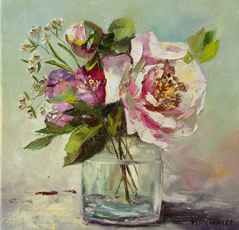 Rose Painting by Tetyana Vysochynska | Saatchi Art