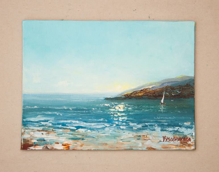 Original Fine Art Seascape Painting by Tetyana Vysochynska