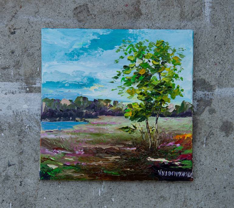 Original Impressionism Landscape Painting by Tetyana Vysochynska