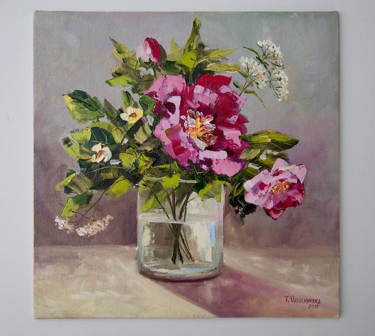 Original Floral Painting by Tetyana Vysochynska