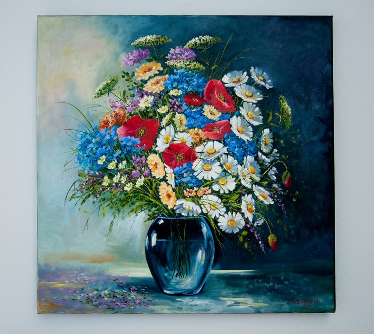 Original Fine Art Floral Painting by Tetyana Vysochynska