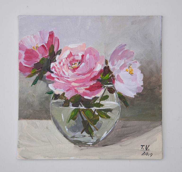 Original Expressionism Floral Painting by Tetyana Vysochynska