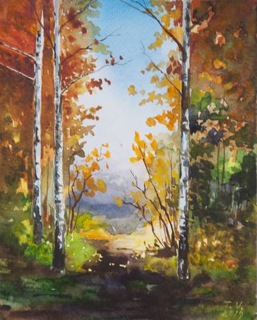 Birch Trees Watercolor Painting Painting By Tetyana Vysochynska Saatchi Art