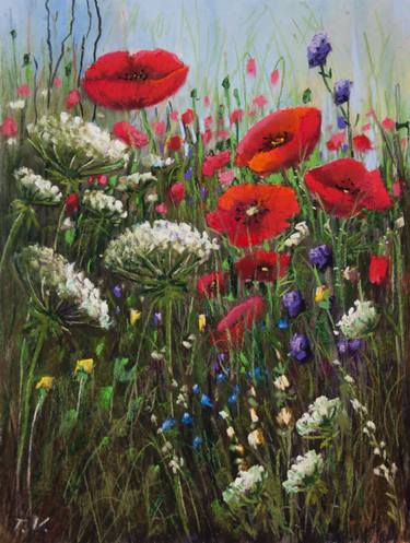 Print of Impressionism Floral Paintings by Tetyana Vysochynska