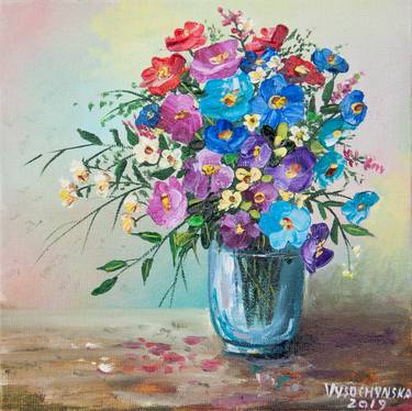 Original Fine Art Floral Paintings by Tetyana Vysochynska