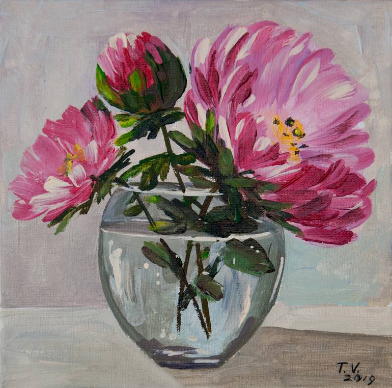 Original Impressionism Floral Painting by Tetyana Vysochynska