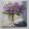 Lilac flowers. Oil painting. Floral still life. Bouquet of lilac. On canvas. Original art. 
You look at the picture, you feel the aroma of flowers.

Oil. 
Canvas.
24 x 24 x 0,7in.
60 x 60 x 1,7cm 
Year 2020.