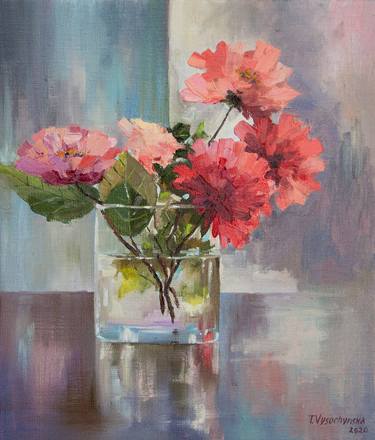 Original Impressionism Floral Paintings by Tetyana Vysochynska