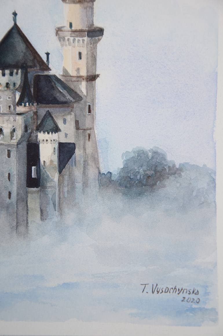 Original Fine Art Architecture Painting by Tetyana Vysochynska