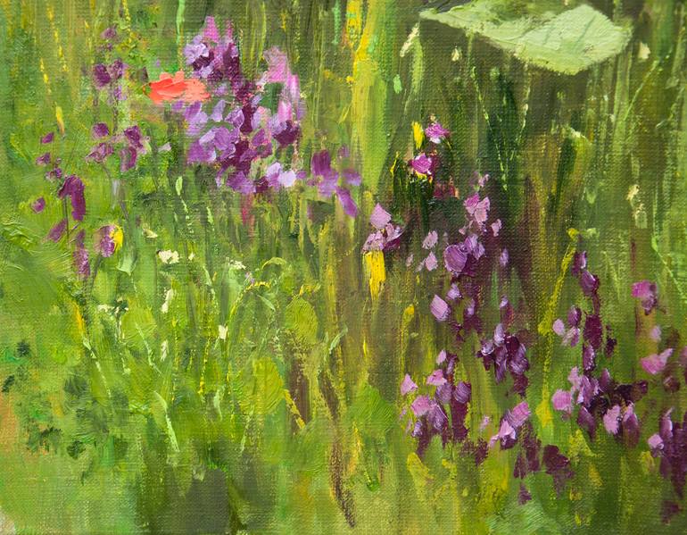 絵画 Oil painting of beautiful flowers. Beautiful Flowers Original OIL Painting in Gold Gilt Frame