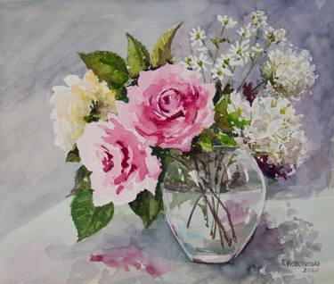 Original Fine Art Floral Paintings by Tetyana Vysochynska