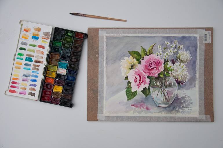 Original Floral Painting by Tetyana Vysochynska