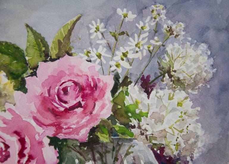 Original Floral Painting by Tetyana Vysochynska