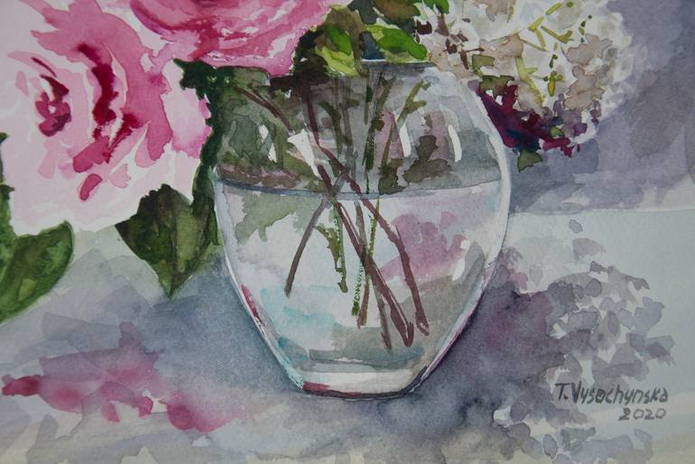 Original Floral Painting by Tetyana Vysochynska