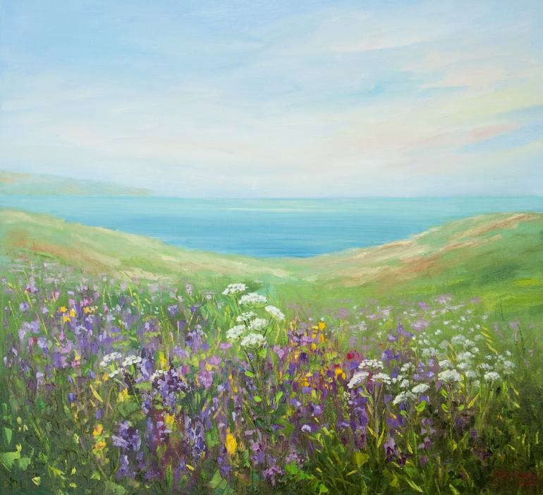 Summer landscape. Oil painting. Painting by Tetyana Vysochynska ...