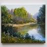 Forest landscape. Morning, forest, lake. Quiet and beautiful.
Oil painting. Original Art.

Oil.
Stretched linen canvas.
14 x 16 x 0.8 in.
35 x 40 cm.
Year 2020.