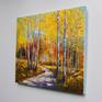 Autumn forest. Oil painting. Fall landscape. Sunny day. Path in forest. Colorful October.Original painting. Painting on canvas.

Oil.
Stretched canvas.
14 x 16 x 0,7in.
Year 2020.