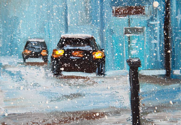 Original Figurative Cities Painting by Tetyana Vysochynska