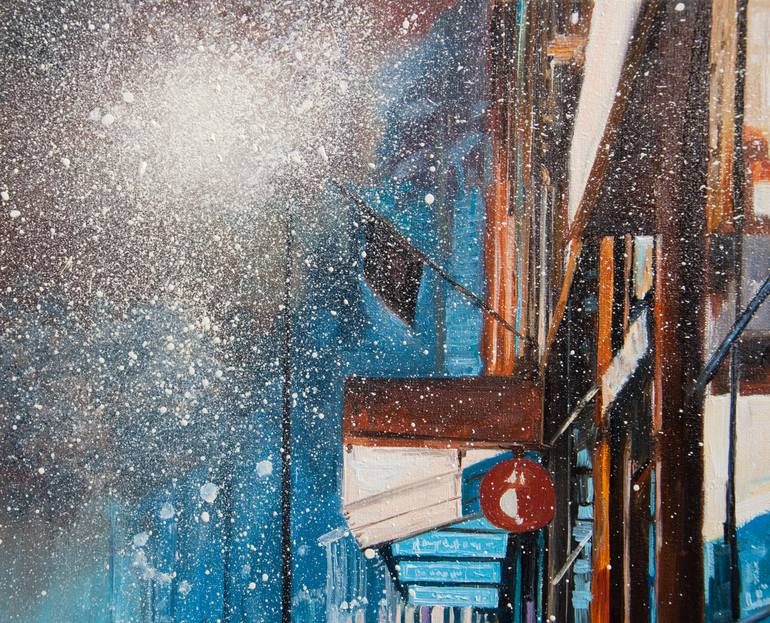 Original Figurative Cities Painting by Tetyana Vysochynska