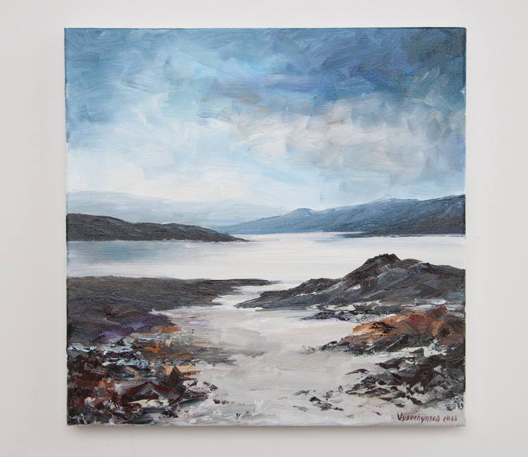 Original Expressionism Seascape Painting by Tetyana Vysochynska