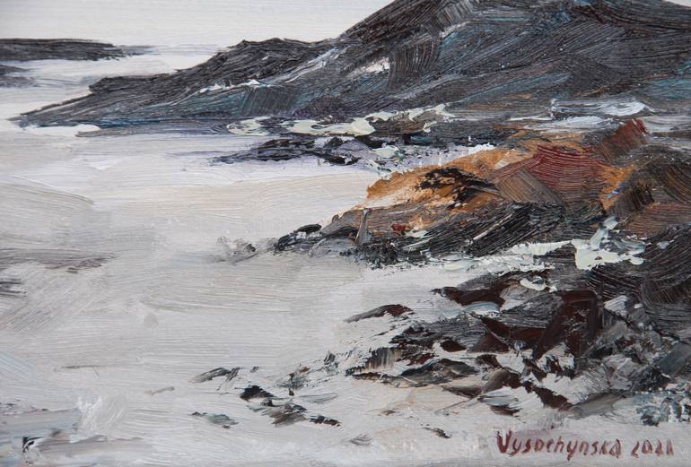 Original Expressionism Seascape Painting by Tetyana Vysochynska